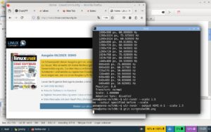 Abbildung 5: Anders als Openbox kann Labwc Schlagschatten darstellen. Sie müssen die Funktion allerdings erst via Konfigurationsdatei aktivieren.