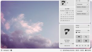 Abbildung 5: Der Calla-Desktop blendet bei Bedarf Statusinformationen ein.