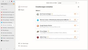 Abbildung 4: Für den Zen Browser können Sie alle verfügbaren Firefox-Addons von Mozilla installieren und nutzen.