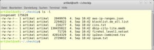 Abbildung 1: Checkip vergleicht IP-Adressen mit den im Verzeichnis <code>~/.checkip</code> hinterlegten Daten.