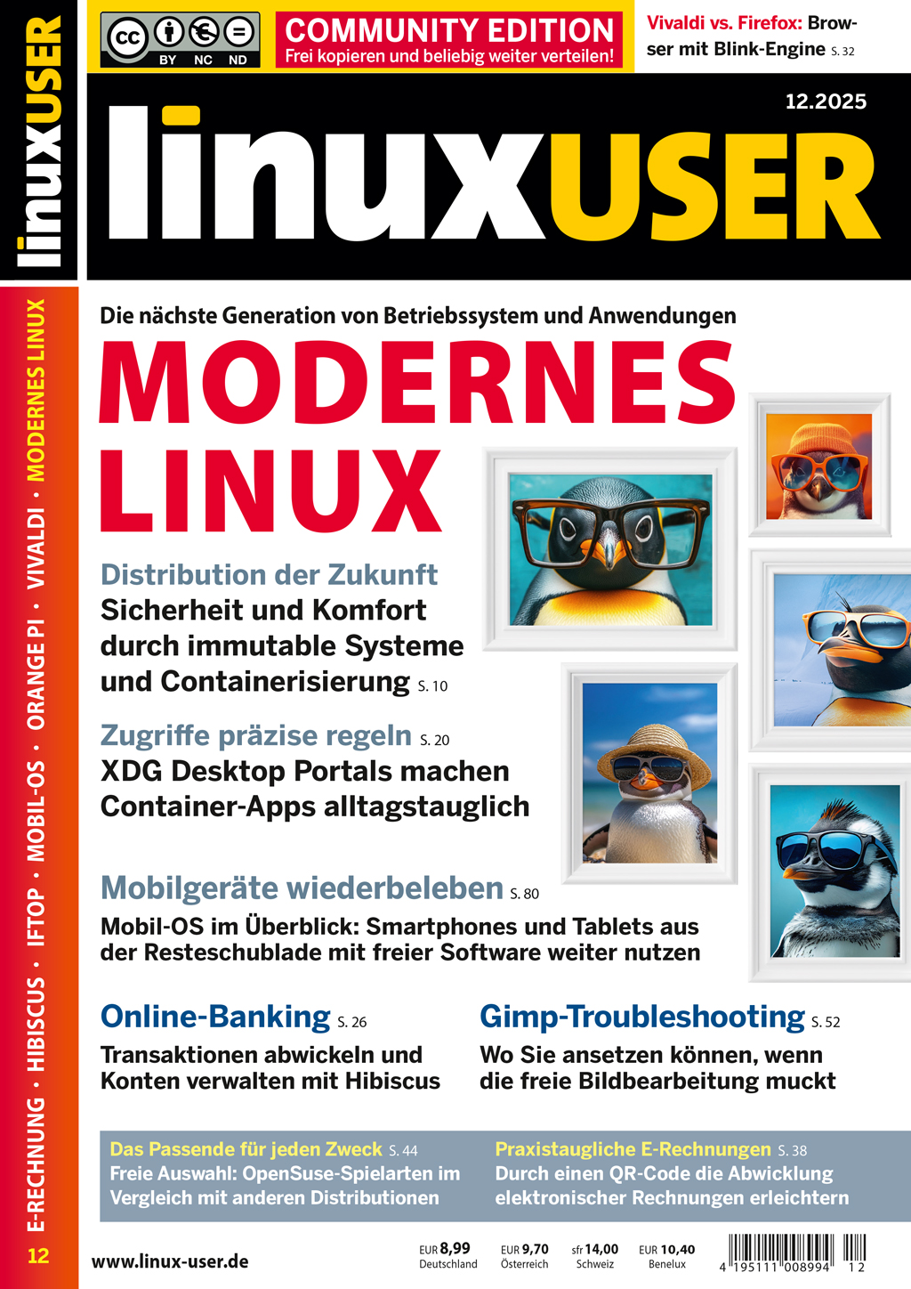 Heftcover LinuxUser Community Edition 12/2025