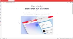 Abbildung 1: Das beim ersten Aufruf nach der Grundkonfiguration erscheinende Programmfenster verf&uuml;gt &uuml;ber zahlreiche zus&auml;tzliche Bedienelemente in zwei Navigationsleisten.