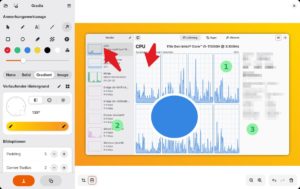 Abbildung 1: Die auf Screenshots spezialisierte Bildbearbeitung Gradia integriert sich perfekt in den Gnome-Desktop.