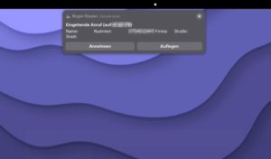 Abbildung 4: Eingehende Anrufe erscheinen &uuml;ber die Desktop-Benachrichtigung und lassen sich direkt am PC entgegennehmen.