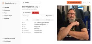 Abbildung 5: In der Einzelansicht zeigt Papra Details zum jeweiligen Dokument, erlaubt das Erstellen von Tags sowie das Herunterladen oder Löschen des Dokuments.
