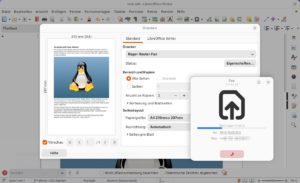 Abbildung 5: Nach der Einrichtung als Faxdrucker k&ouml;nnen Sie Faxe direkt aus Programmen wie LibreOffice versenden.