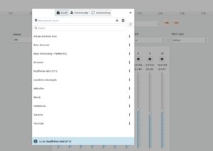 Abbildung 5: Nach der Installation externer Plugins integrieren Sie diese als Presets neben internen Plugins im Reiter <span class="ui-element">Local</span>.