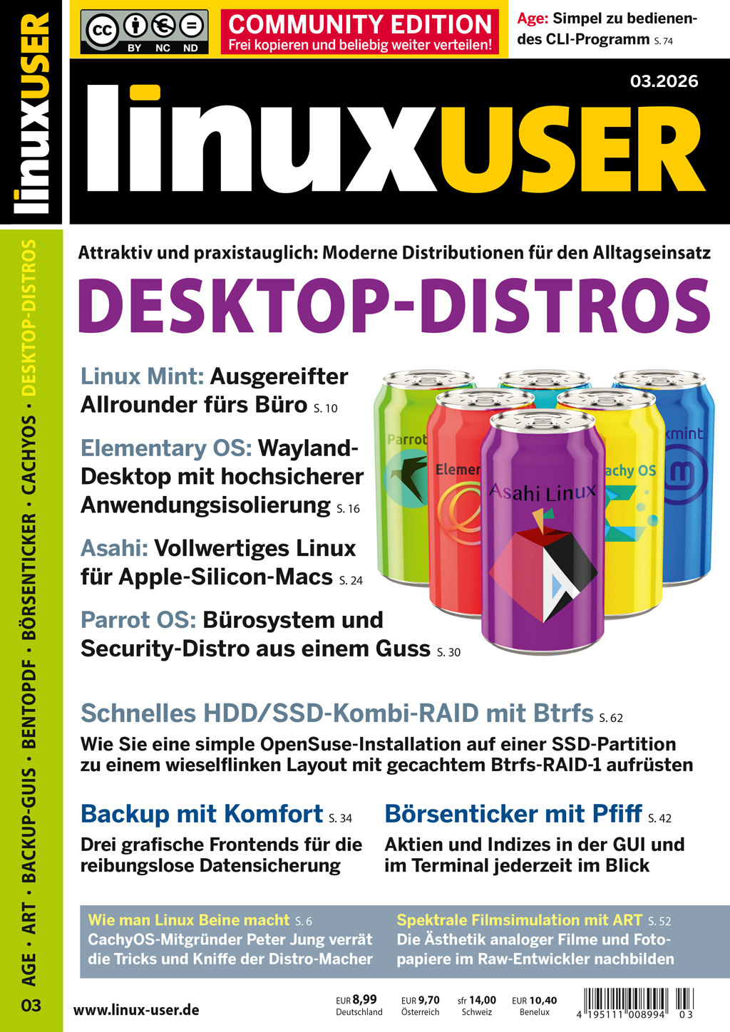 Heftcover LinuxUser Community Edition 03/2026