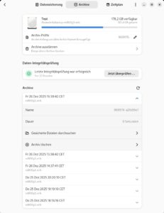Abbildung 3: Pika Backup gestattet die Datenrekonstruktion mit wenigen Mausklicks.