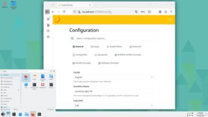 Abbildung 2: Wie VPN, nur sehr viel schneller: Ein Sunshine-Server überträgt einen Wayland-basierten Desktop auf einen Rechner im Heimnetz.