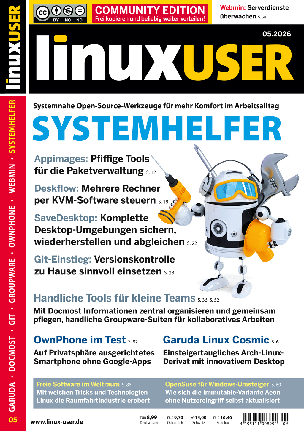 Heftcover LinuxUser Community Edition 05/2026