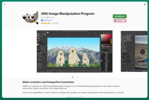 Abbildung 4: Unter Aeon ist der Gnome-Software-Store so konfiguriert, dass er ausschlie&szlig;lich distributions&uuml;bergreifende Flatpak-Pakete vom zentralen Repository Flathub installiert.