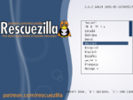 Boot-Bildschirm von Rescuezilla 2.6.2