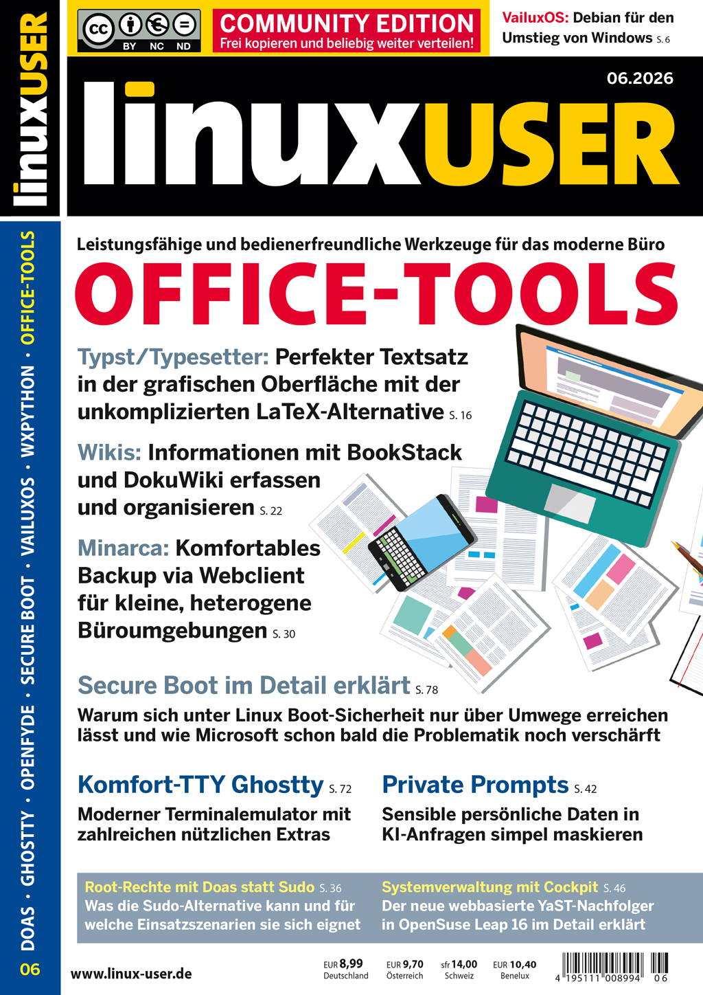 Heftcover LinuxUser Community Edition 06/2026
