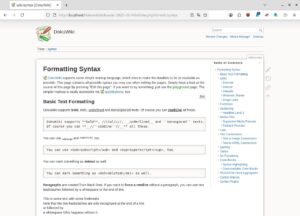 Abbildung 2: Die Auszeichnungssyntax von DokuWiki lehnt sich an Markdown und HTML an.