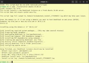 Abbildung 6: Mithilfe eines Installationsskripts richten Sie BookStack unter vielen Distributionen ohne großen Aufwand ein.