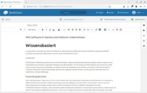 Abbildung 8: Der Editor für Ihre Wiki-Einträge kann auch als WYSIWYG-Variante ausgeführt werden.