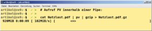 Abbildung 1: Im einfachsten Fall rufen Sie Pv innerhalb einer Pipe auf.