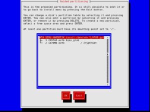 Abbildung 3: Die (pseudo-)grafische Installation erfolgt über einen Ncurses-basierten Installer.