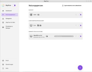Abbildung 4: Im Dialog <span class="ui-element">Nutzungsgrenzen</span> sehen Sie alle definierten Regeln.